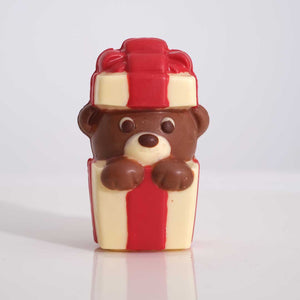 Teddy in a Box Figurine Xmas