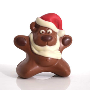 Chocolate Santa Bear Figurine Xmas