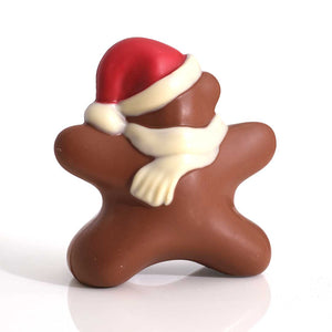 Chocolate Santa Bear Figurine Xmas