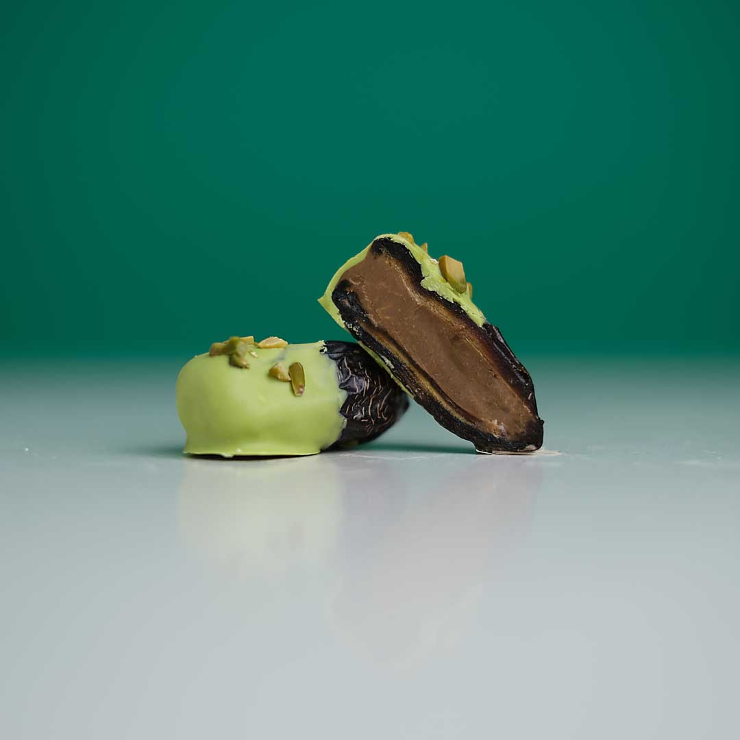 Chocolate Dipped Dates- Pistachio